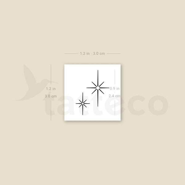 Shining Sparkles Temporary Tattoo - Set of 3