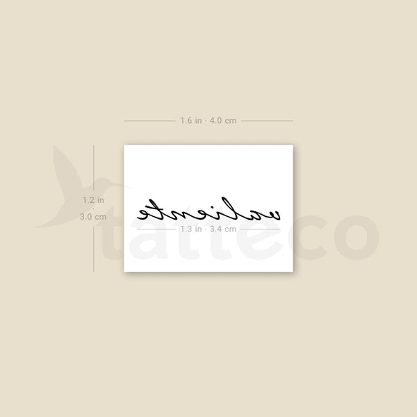 Valiente Temporary Tattoo - Set of 3