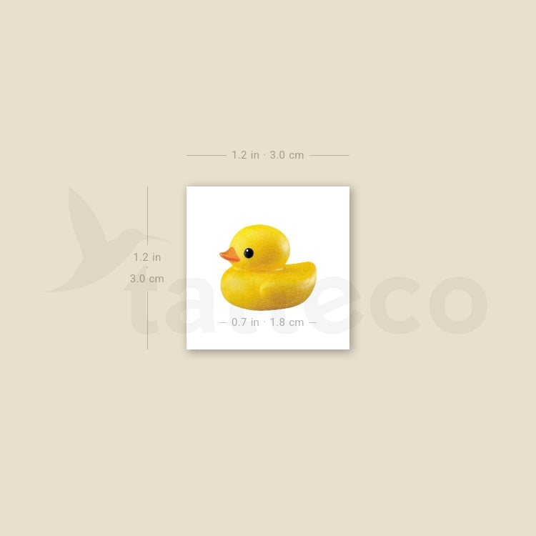 Realistic Rubber Duck Temporary Tattoo - Set of 3