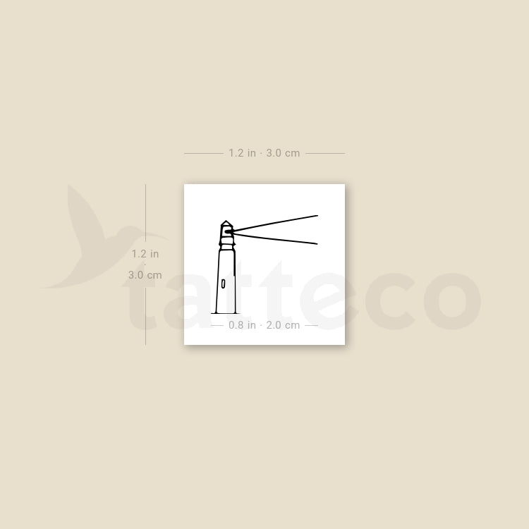 Lighthouse Temporary Tattoo - Set of 3