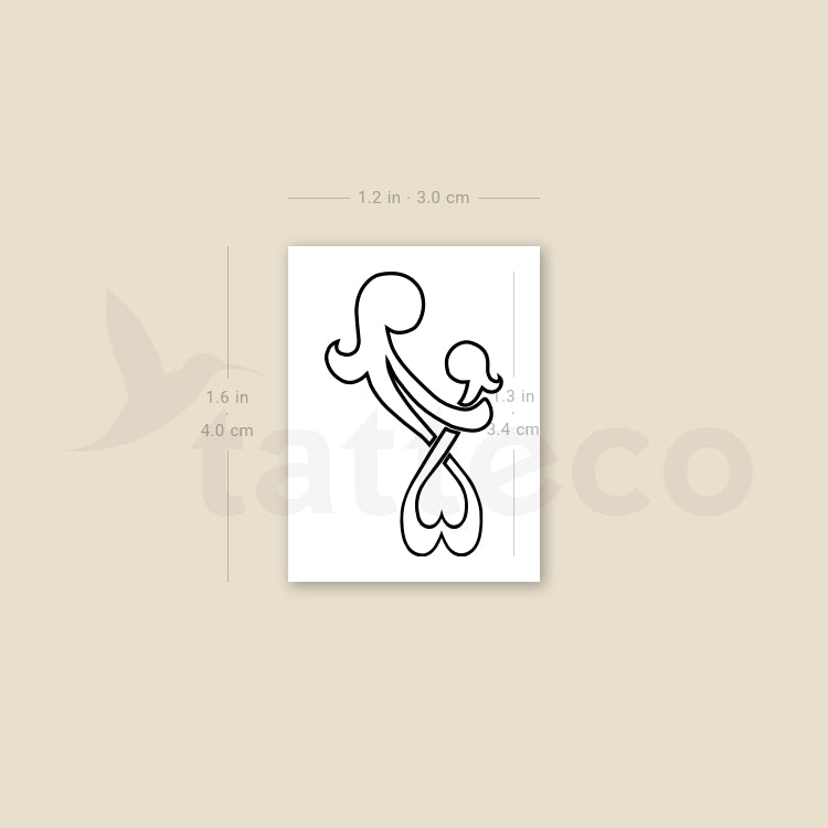 Infinity Mother Daughter Temporary Tattoo - Set of 3