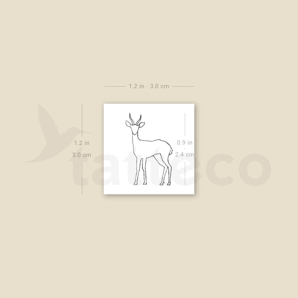 Gazelle Temporary Tattoo - Set of 3