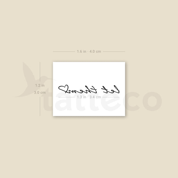 Let Them + Heart Temporary Tattoo - Set of 3