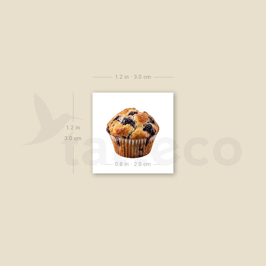 Blueberry Muffin Temporary Tattoo - Set of 3