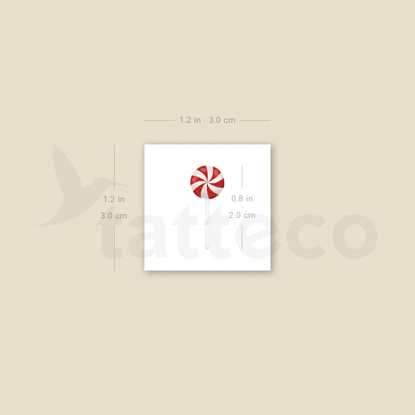 Swirly Lollipop Temporary Tattoo - Set of 3