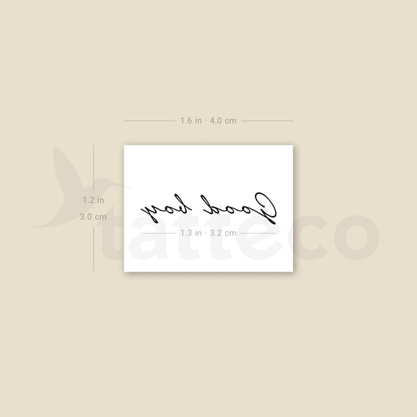 Good Boy Temporary Tattoo - Set of 3