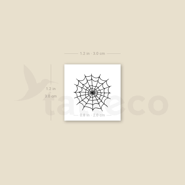 Small Spiderweb Temporary Tattoo - Set of 3