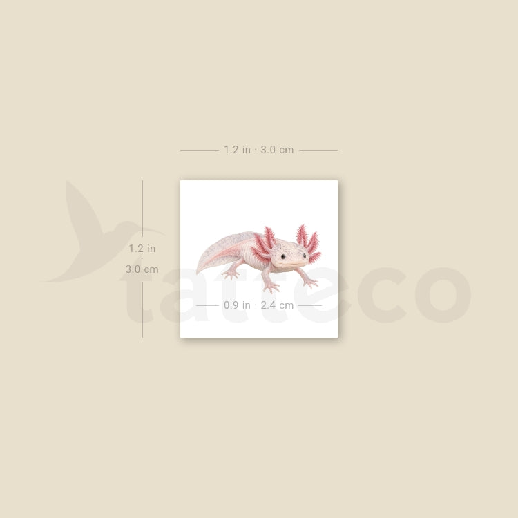 Watercolot Axolotl Temporary Tattoo - Set of 3