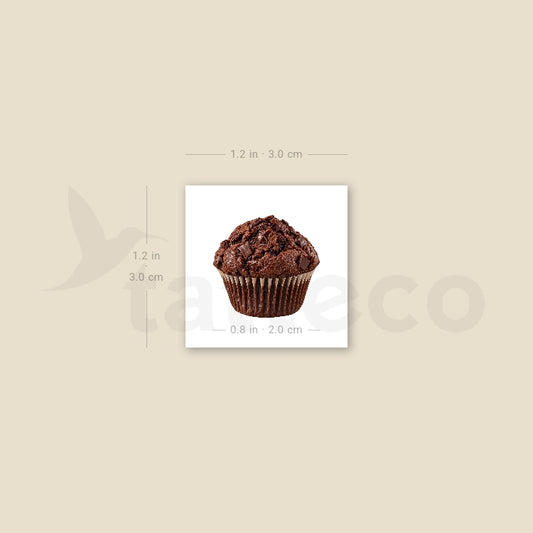 Chocolate Muffin Temporary Tattoo - Set of 3