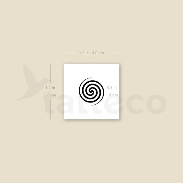 Little Fermat's Spiral Temporary Tattoo - Set of 3