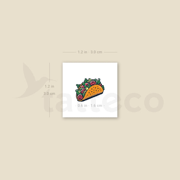 Little Taco Temporary Tattoo - Set of 3