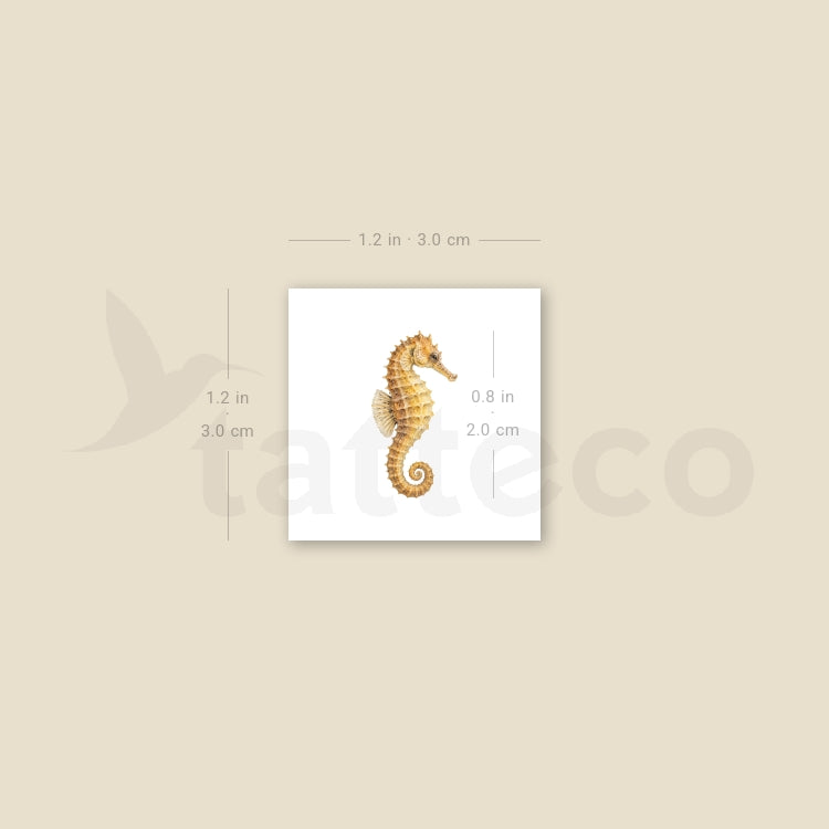 Watercolor Seahorse Temporary Tattoo - Set of 3