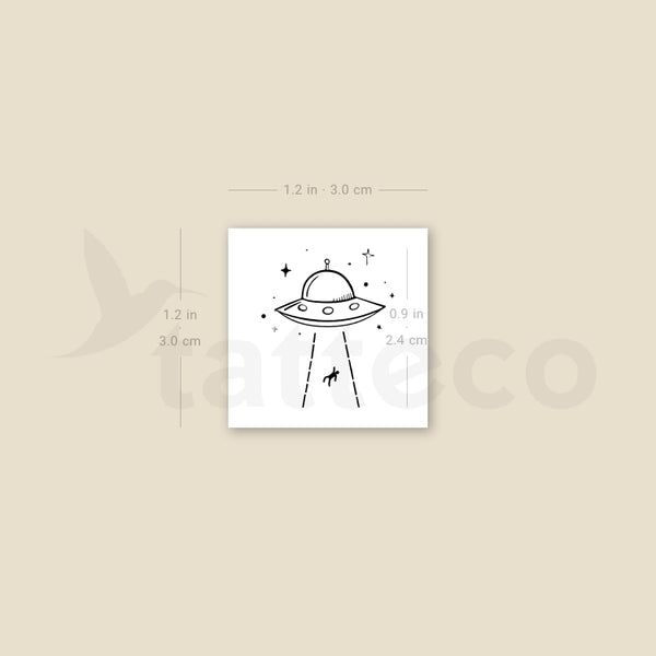 UFO Abduction Temporary Tattoo - Set of 3