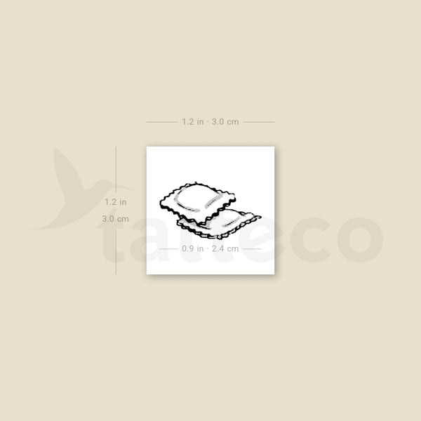 Ravioli Temporary Tattoo - Set of 3