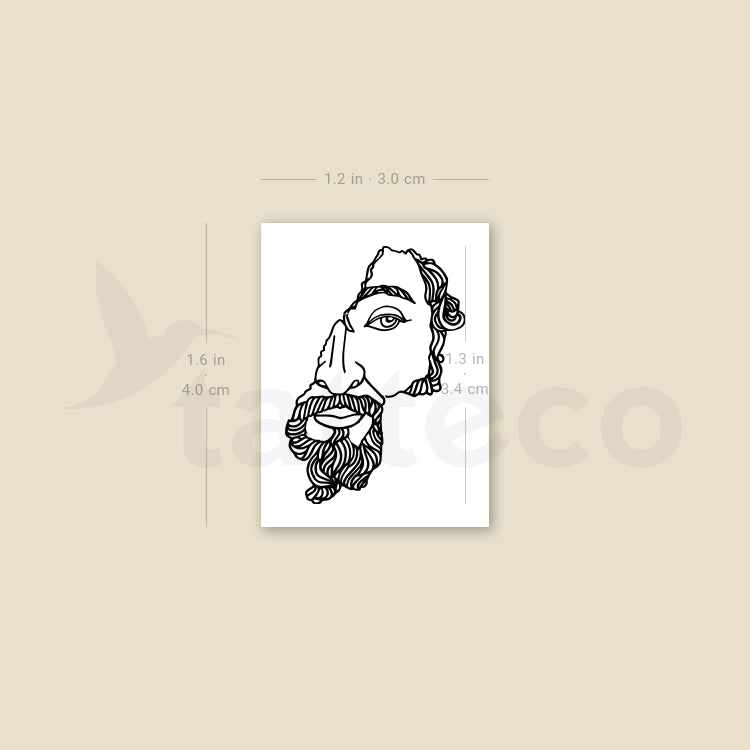 Marcus Aurelius Temporary Tattoo - Set of 3