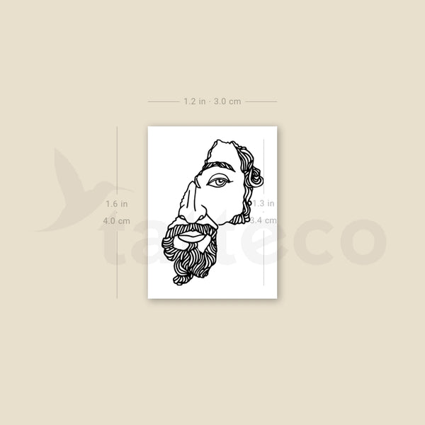 Marcus Aurelius Temporary Tattoo - Set of 3