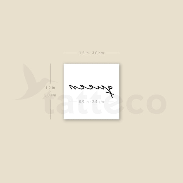 Queen Temporary Tattoo - Set of 3