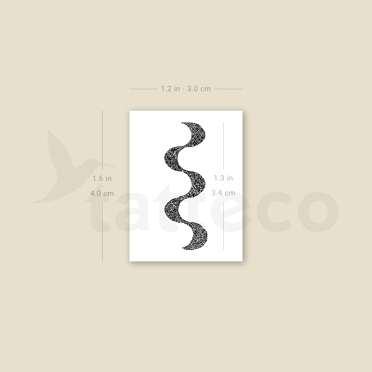 Minimal Ipanema Beach Pattern Temporary Tattoo - Set of 3