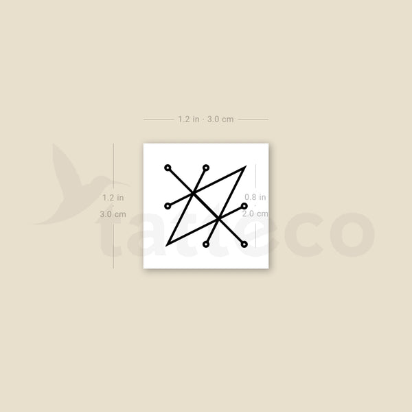 Sigil Of Saturn Temporary Tattoo - Set of 3