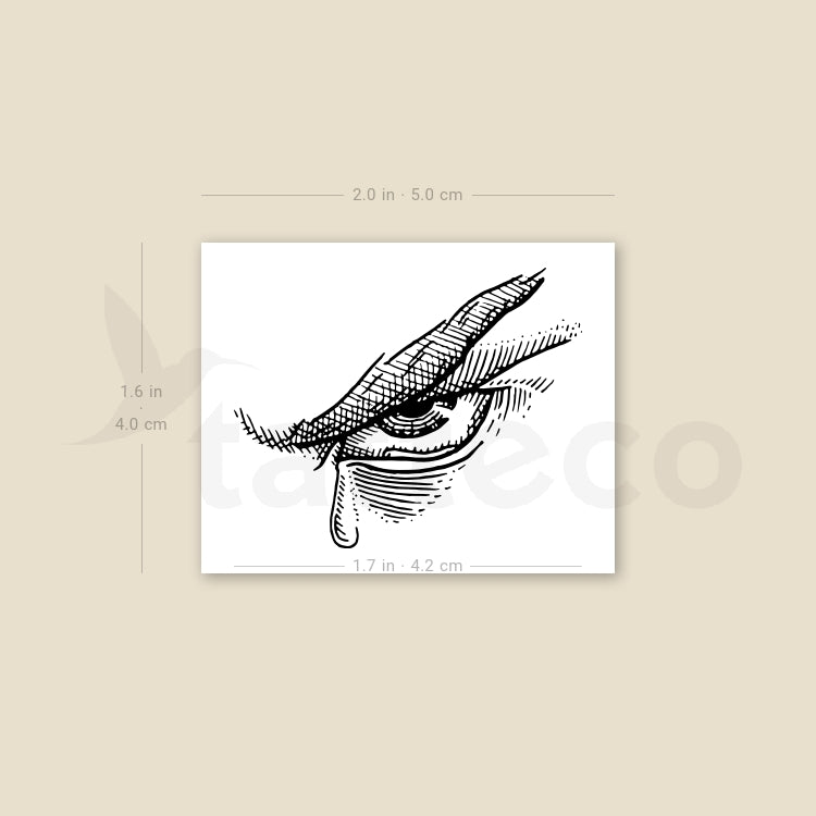 Fallen Angel Eye Temporary Tattoo - Set of 3