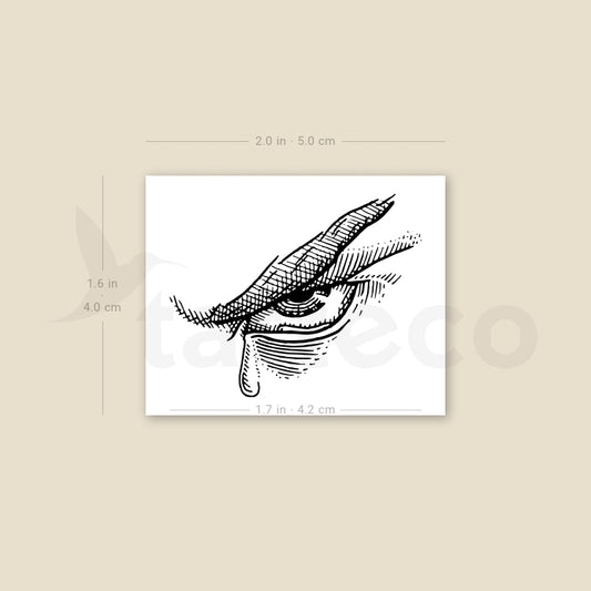 Fallen Angel Eye Temporary Tattoo - Set of 3