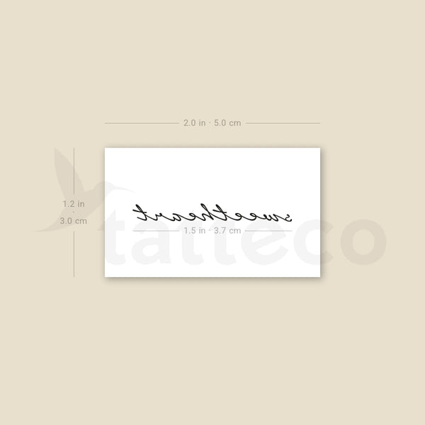 Sweetheart Temporary Tattoo - Set of 3