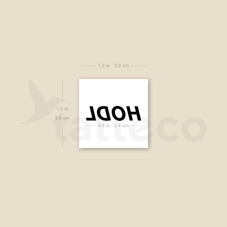 HODL Temporary Tattoo - Set of 3