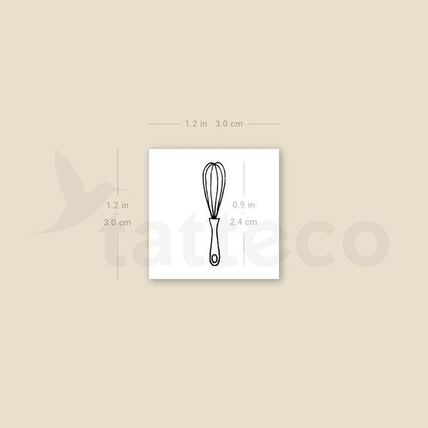 Whisk Temporary Tattoo - Set of 3