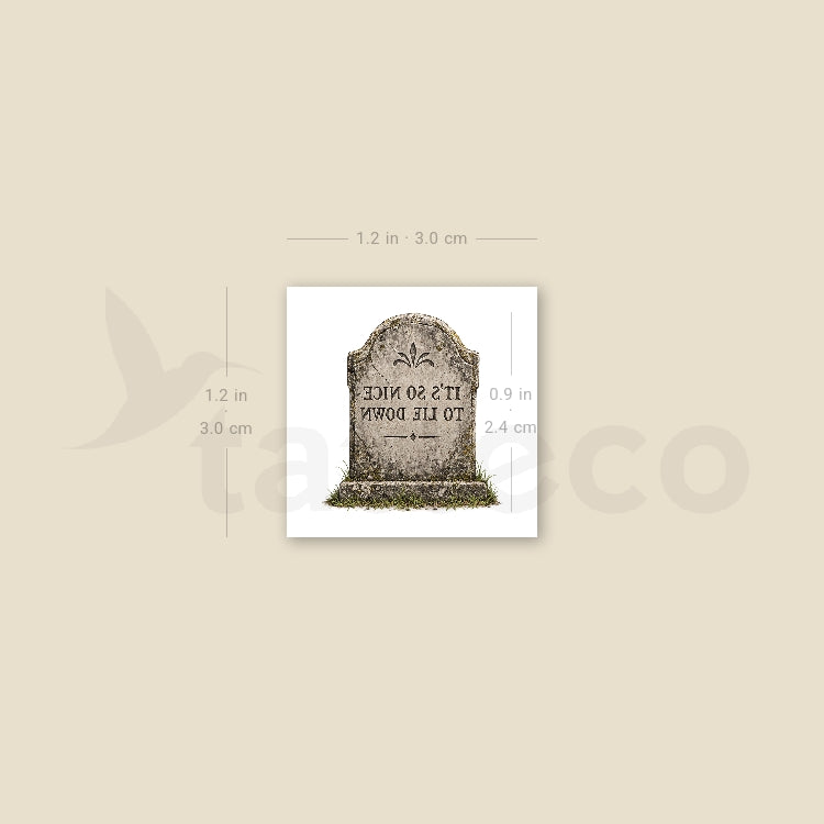 Headstone Temporary Tattoo - Set of 3