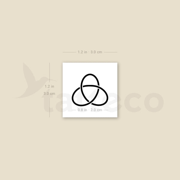 Trefoil Knot Temporary Tattoo - Set of 3