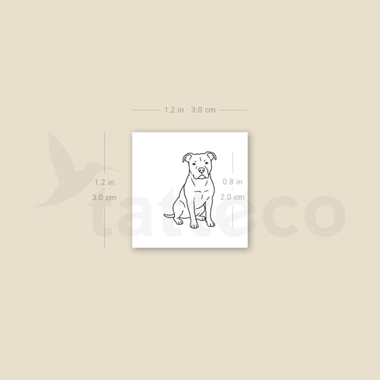 Pit Bull Temporary Tattoo - Set of 3