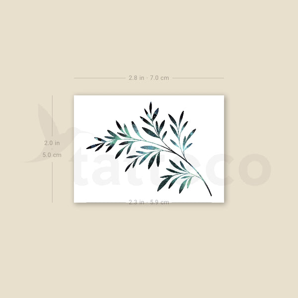 Green Leaves By Ann Lilya Temporary Tattoo - Set of 3
