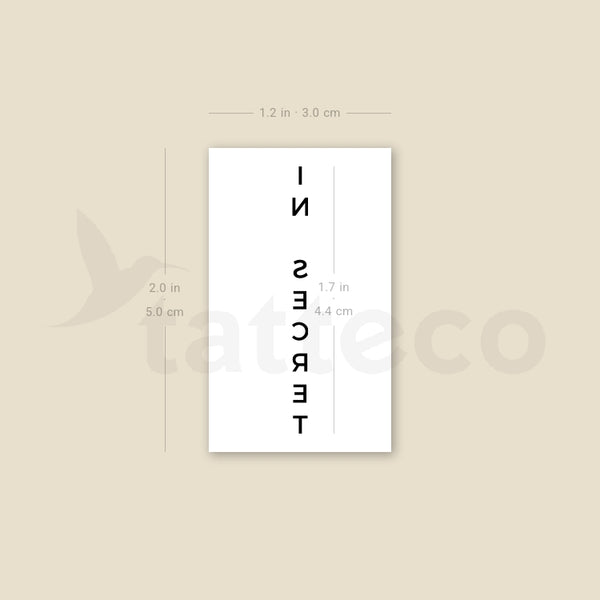 In Secret Temporary Tattoo - Set of 3