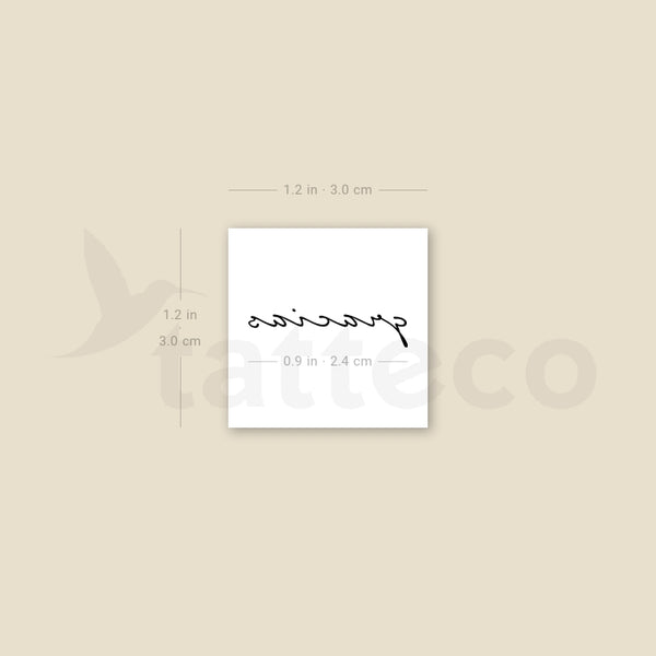Gracias Temporary Tattoo - Set of 3