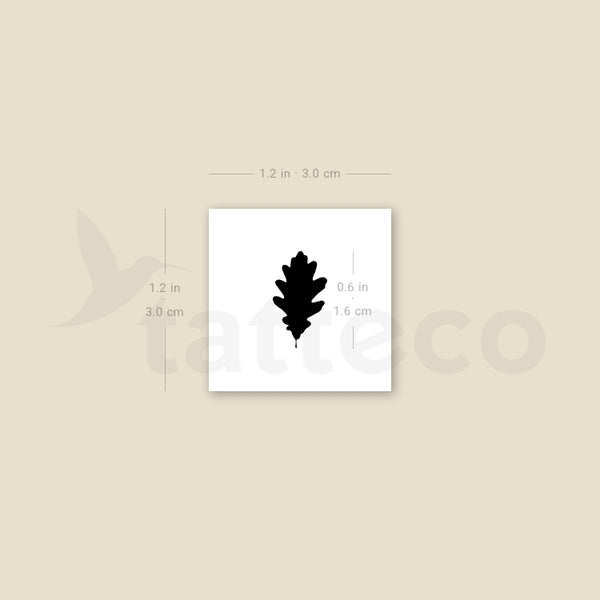 Oak Leaf Temporary Tattoo - Set of 3