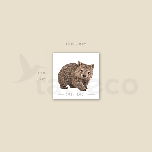 Wombat Temporary Tattoo - Set of 3
