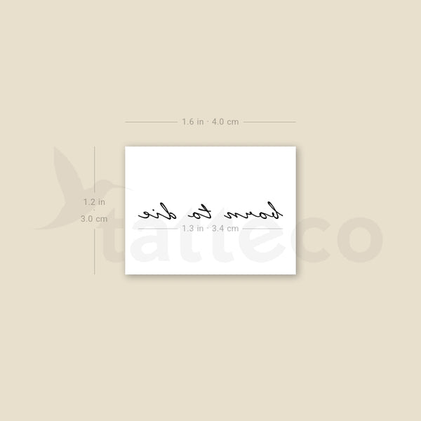 Born To Die Temporary Tattoo - Set of 3