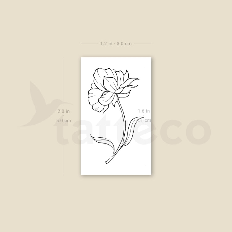 Flower Temporary Tattoo By M3.Ink - Set of 3