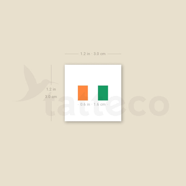 Flag Of Ireland Temporary Tattoo - Set of 3