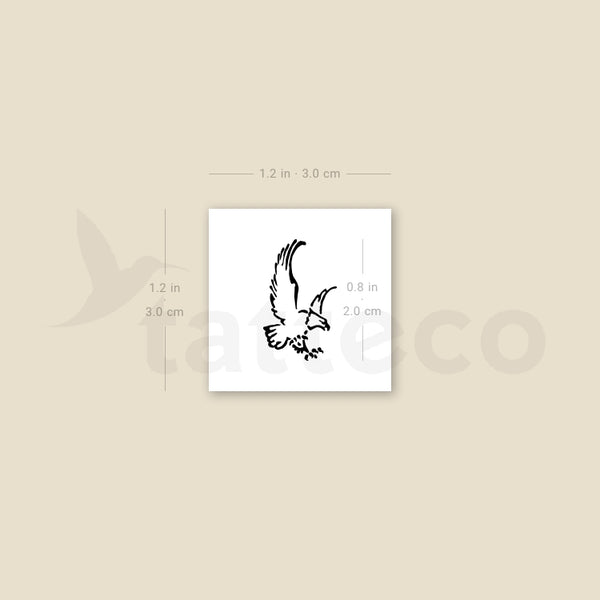 Little Bald Eagle Temporary Tattoo - Set of 3