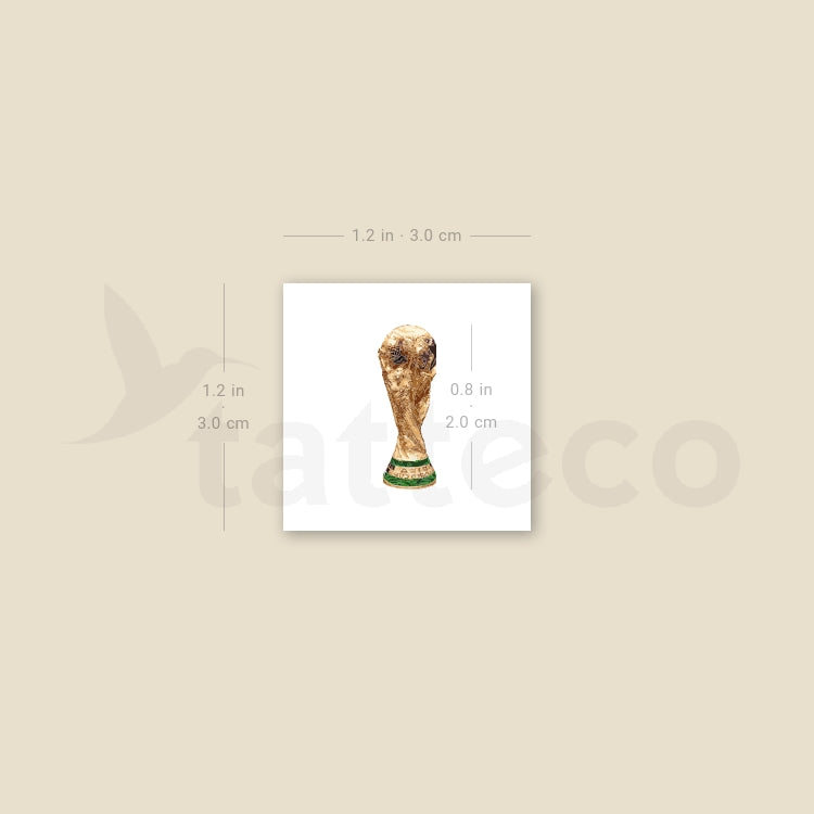World Cup Trophy Temporary Tattoo - Set of 3