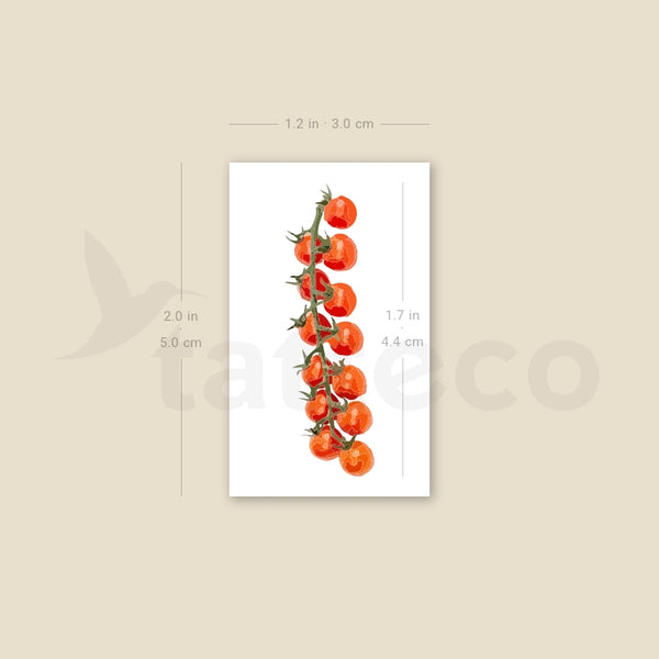 Tomato Vine Temporary Tattoo - Set of 3