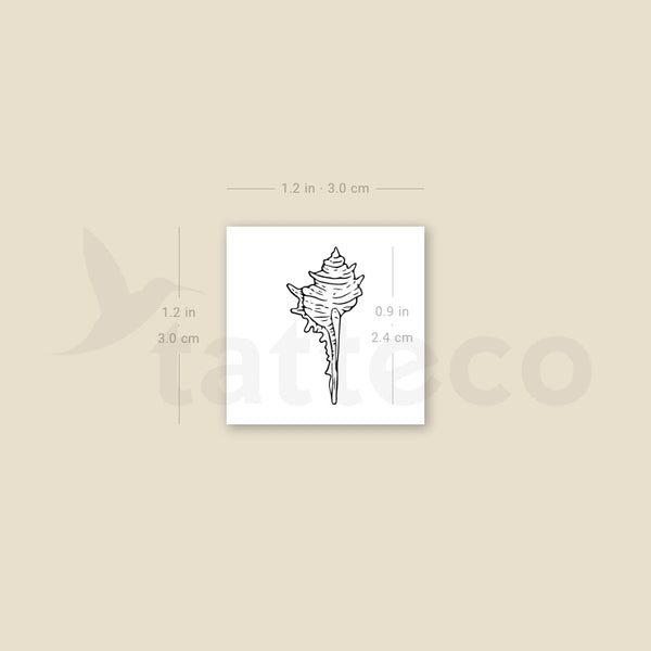 Tulip Shell Temporary Tattoo - Set of 3