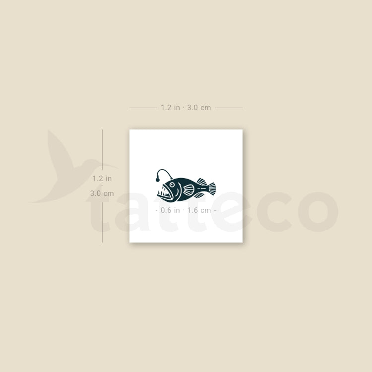 Little Anglerfish Temporary Tattoo - Set of 3