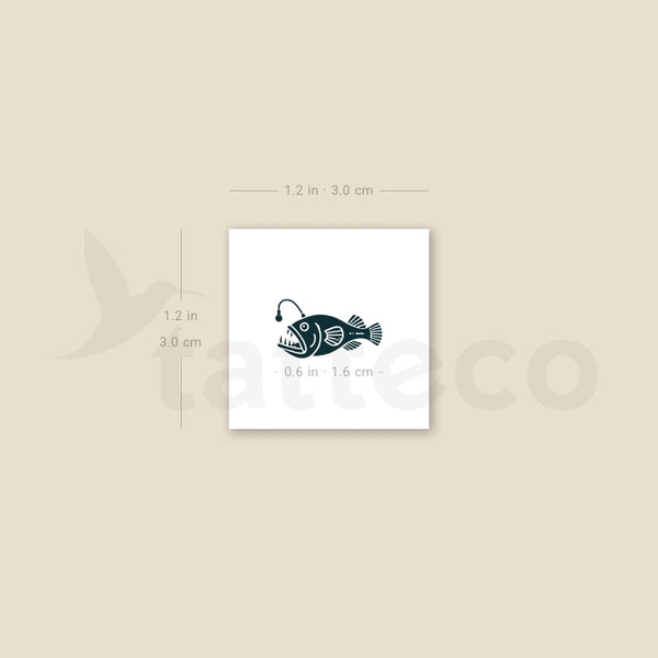 Little Anglerfish Temporary Tattoo - Set of 3