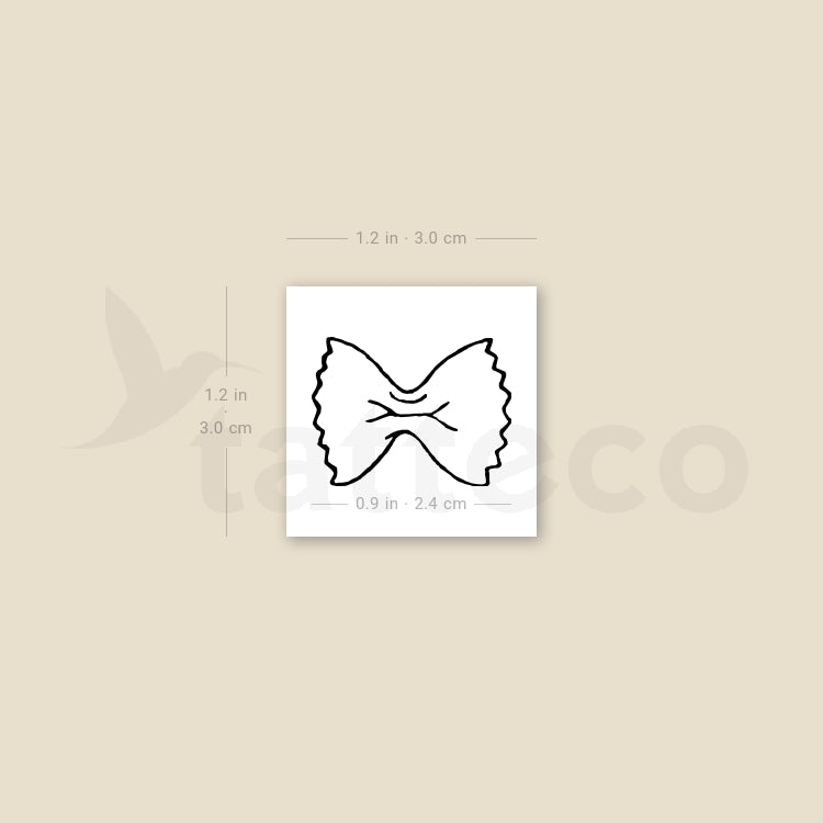 Tatuaje temporal de Farfalle - Juego de 3