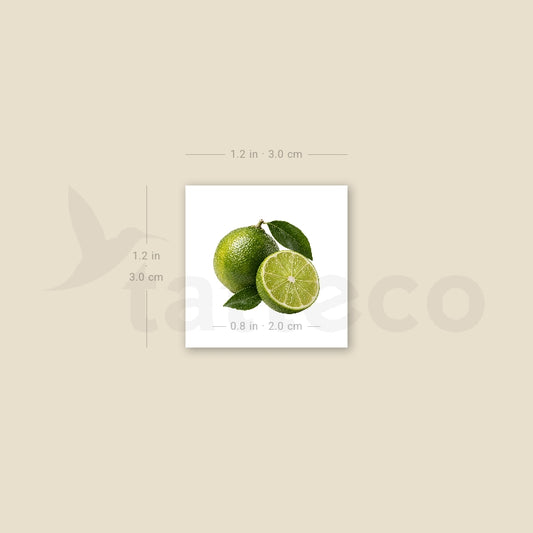 Lime Temporary Tattoo - Set of 3