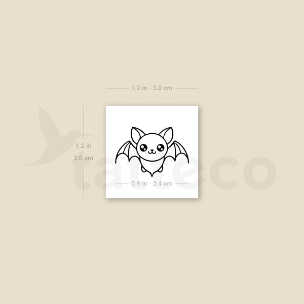 Tiny Bat Temporary Tattoo - Set of 3