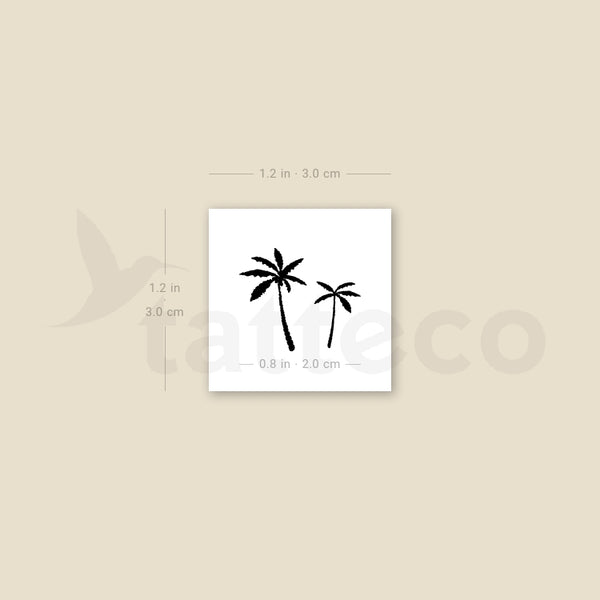 Palm Trees Temporary Tattoo - Set of 3