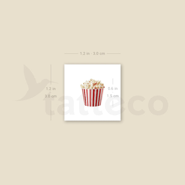 Little Popcorn Temporary Tattoo - Set of 3